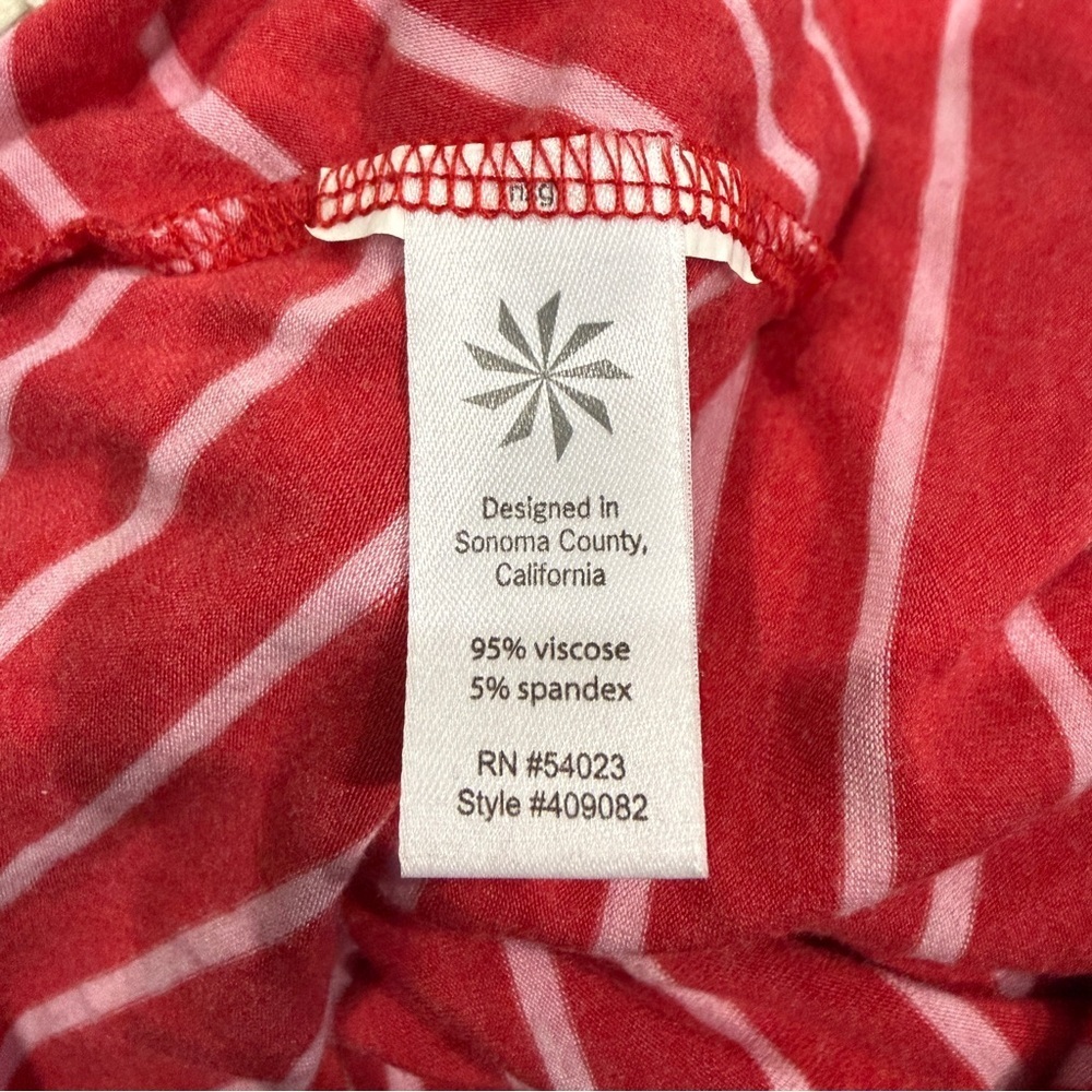 Athleta Red and White Dusty Shark Bite Striped Maxi Dress - Picture 6 of 9